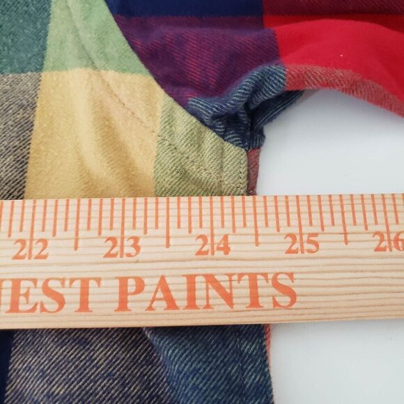 Orvis Check Flannel Shirt Plaid 100% Cotton Long Sleeve Mens Button Up Sz Large - Picture 7 of 8